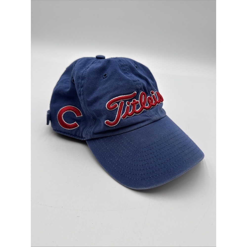 Chicago Cubs Hat Men's One Size Blue Titleist Adjustable MLB Golf Logo 47 Brand
